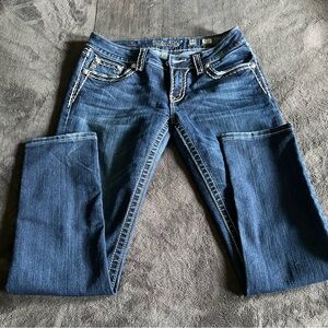 Miss Me Dark Blue Straight Leg Jeans